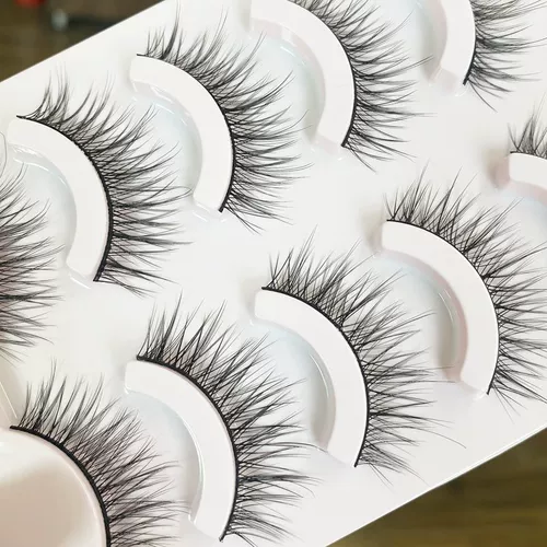 Велосипедная вилка, накладные ресницы, плотное мягкое масло для загара, 5 пары, европейский стиль, 3D