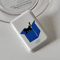 Синяя коробка черная кошка