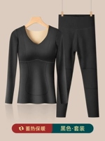 Шерстяной бархатный черный комплект, штаны