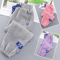 Girl Pants Spring Dress 2021 New CUHK Child Loose Sports Pants Children Spring Autumn 100 Hitch Girl Casual Wear Pants