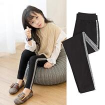 Girl Beats Bottom Pants Autumn Winter Children Add Suede Pants Children Thicken Outwear CUHK Boy Long Pants (Plus Fleece Thin]