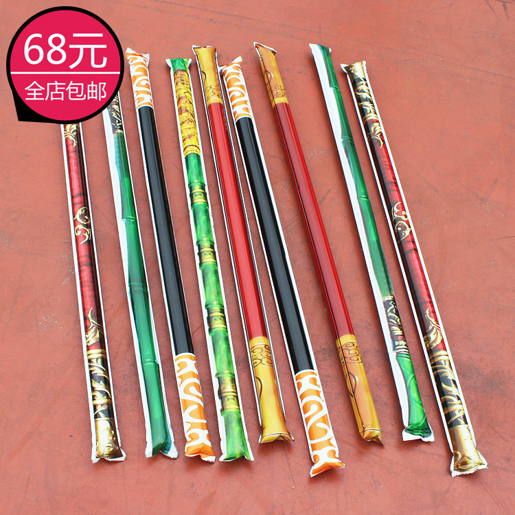 School Games Games Stickers with long hand-held automatic inflation cheery base kindergarten gifts aluminum film balloon bar