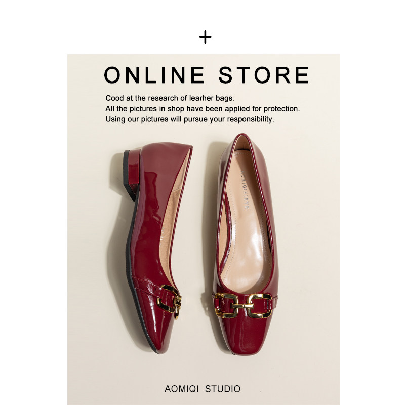 Omiki loafers women's 2022 spring and autumn new beanie shoes evening wind gentle flat bottom shallow mouth small red single shoes