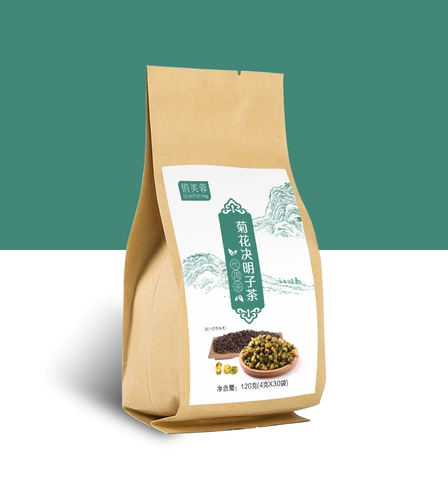 Ароматизированный чай с цветками хризантемы, небольшая сумка, упаковка, чай в пакетиках