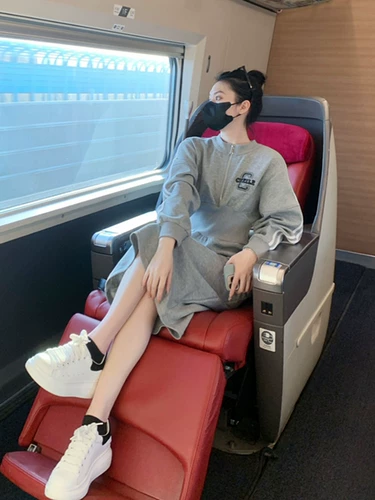 Осенняя толстовка, платье, модная юбка, приталенный длинный корсет, изысканный стиль, высокий воротник, средней длины, городской стиль