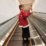 Длинный демисезонный кардиган, свитер для школьников, куртка, средней длины, в корейском стиле