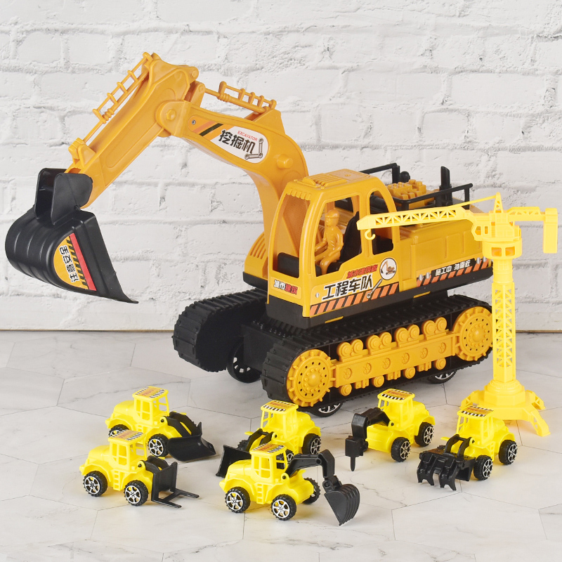 Oversized excavator baby digging monster hand excavator toy excavator inertial engineering vehicle children's toy car model