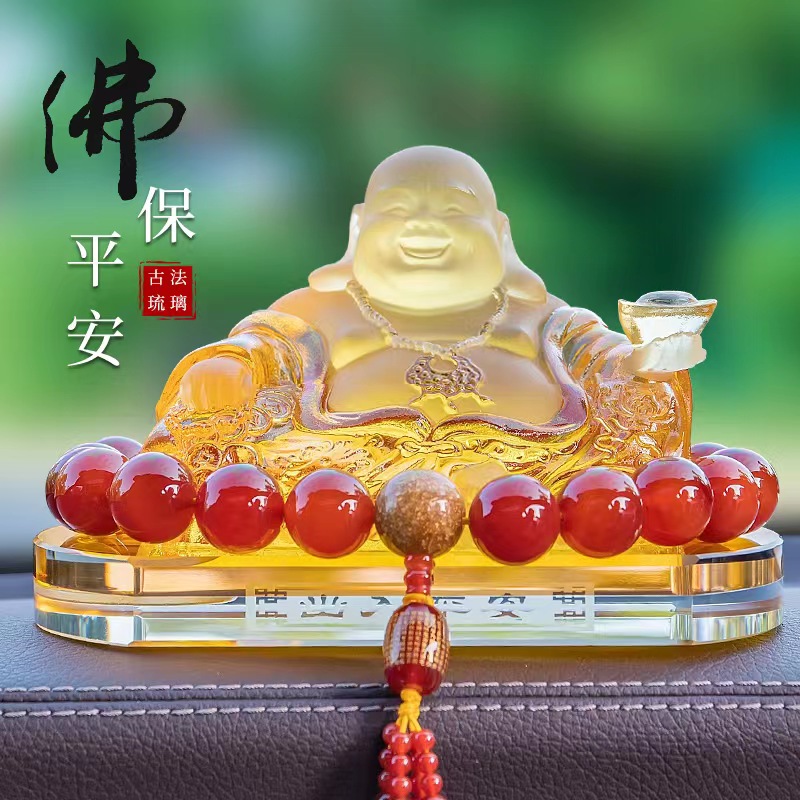 2022 new Mille Buddhas car interior decoration Accessories Trick and Safe Midtown Desk Decorations On-board Upscale Male