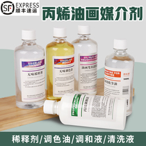 Oil painting pigment medium 75Ml500ML odorless pine festival thinner toning oil wash pen liquid Upper light oil oil painting raw material paint oil painting tool bottom material beginners oil painting paint cleaning agent