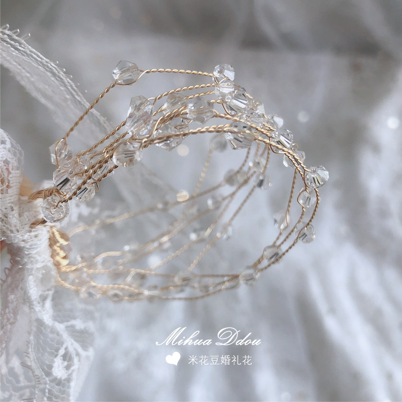Meritocratic dream Crystal string Ball wedding bridesmaids Wrist Flowers Sisters Group Hands Flowers Bride wedding Hand Ring Dance Performance