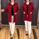 Lady spring and autumn coat new 2024 fashionable middle-aged slim top women's wear mid-length women's wear windbreaker ບາງໆ