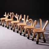 Детское деревянное резиновое кресло из натурального дерева для домашнего использования для детского сада, раннее развитие