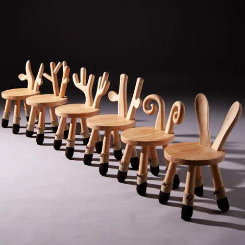 Детское деревянное резиновое кресло из натурального дерева для домашнего использования для детского сада, раннее развитие