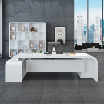 White paint boss table simple fashion big class modern master desk managers room desk female president table