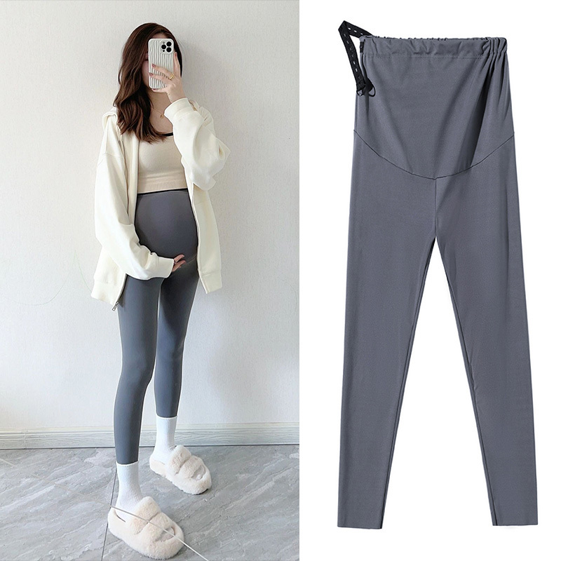 Maternity Pants 2024 New Spring and Autumn Leggings Yoga Shark Adjustable Waist Early Pregnancy Autumn Outerwear Long Pants