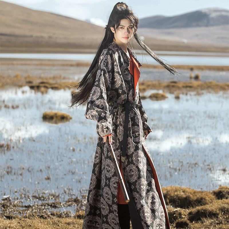 花朝记|燕歌行|春秋冬传统汉服男装:穿越时空的双色定织提花唐制圆领袍!-汉服半身裙-淘宝好物网