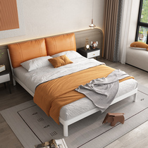 Iron bed technology cloth soft depends on single double bed Nordic bedroom wedding bed with modern minimal small family iron bed