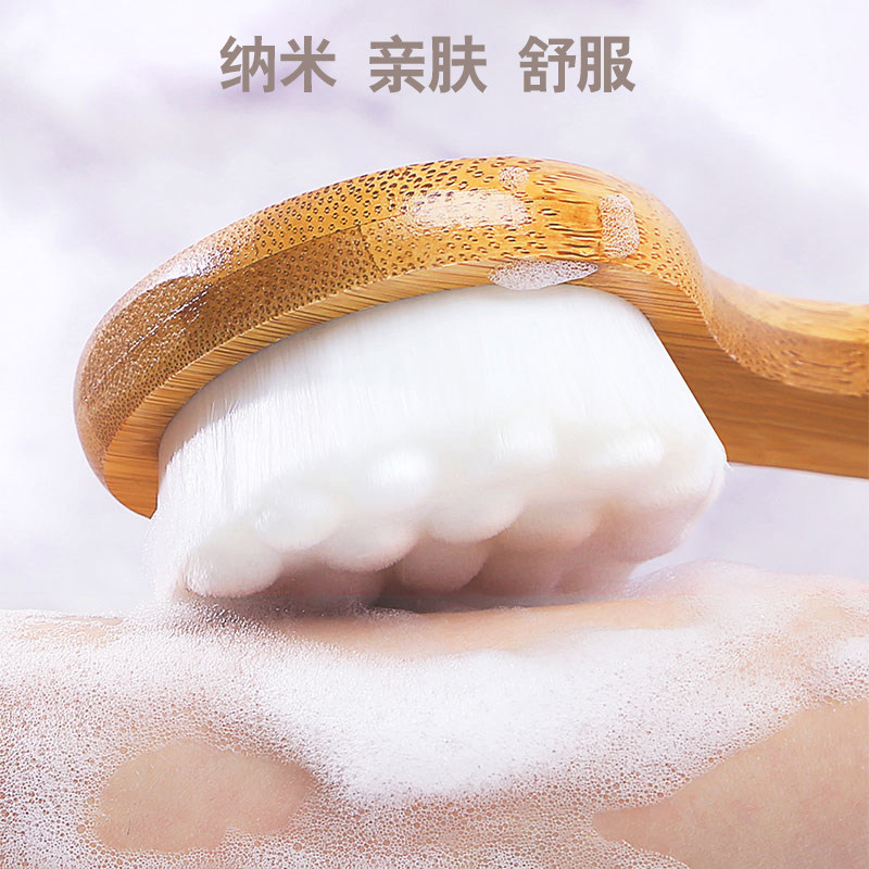 Hairy bath brush long handle thick hair rubbing back bath brush removable brush hair set