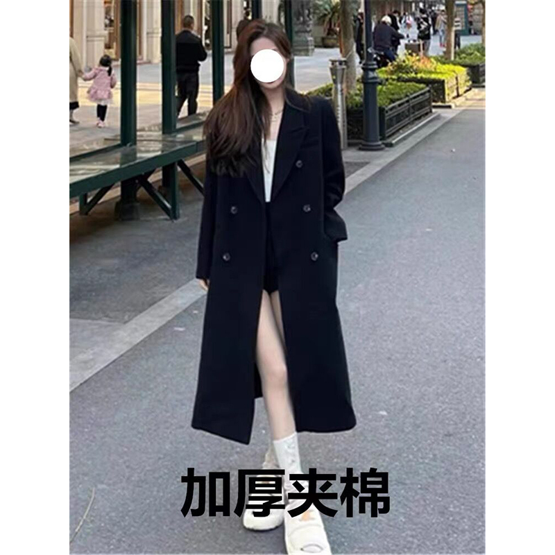 Thickened Quilted Woolen Coat for Women, 2026 Autumn and Winter New Style, Knee-Length, Mid-Length, Petite, High-End Woolen Overcoat