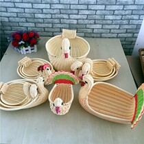 Water Fruit Basket Desktop containing box Bread Basket Domestic Imitation Vine chiche fruit pan Basket Containing Basket Fruit Drain Basket