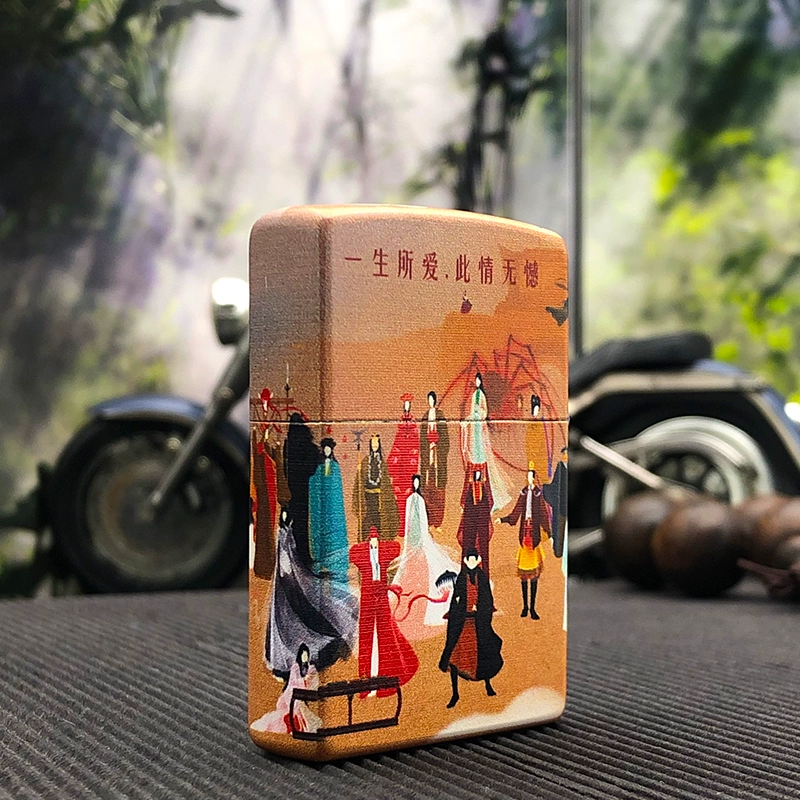 Zippo Zippo gió chính hãng cuộc sống nhẹ hơn tình yêu dầu hỏa chính hãng nhẹ hơn lời nói lớn Westward Journey kết hôn - Bật lửa