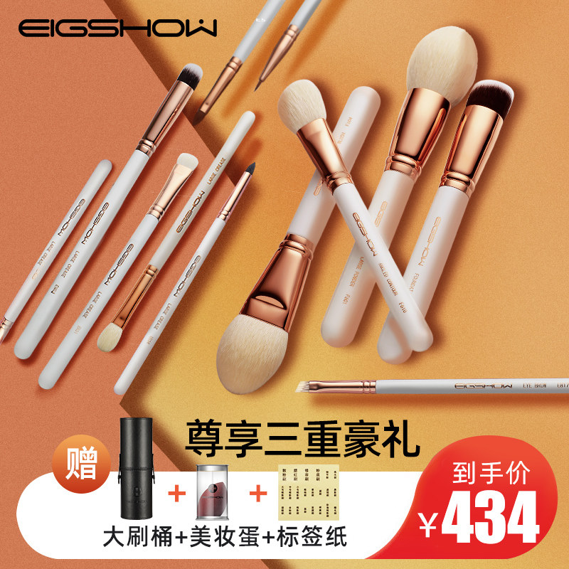 EIGSHOW MAKEUP BRUSH SETS 12 SOFT HAIR ANIMAL WOOL PROFESSIONAL MAKEUP ARTIST SUPERIOR COLOR MAKEUP TOOL SET BRUSH