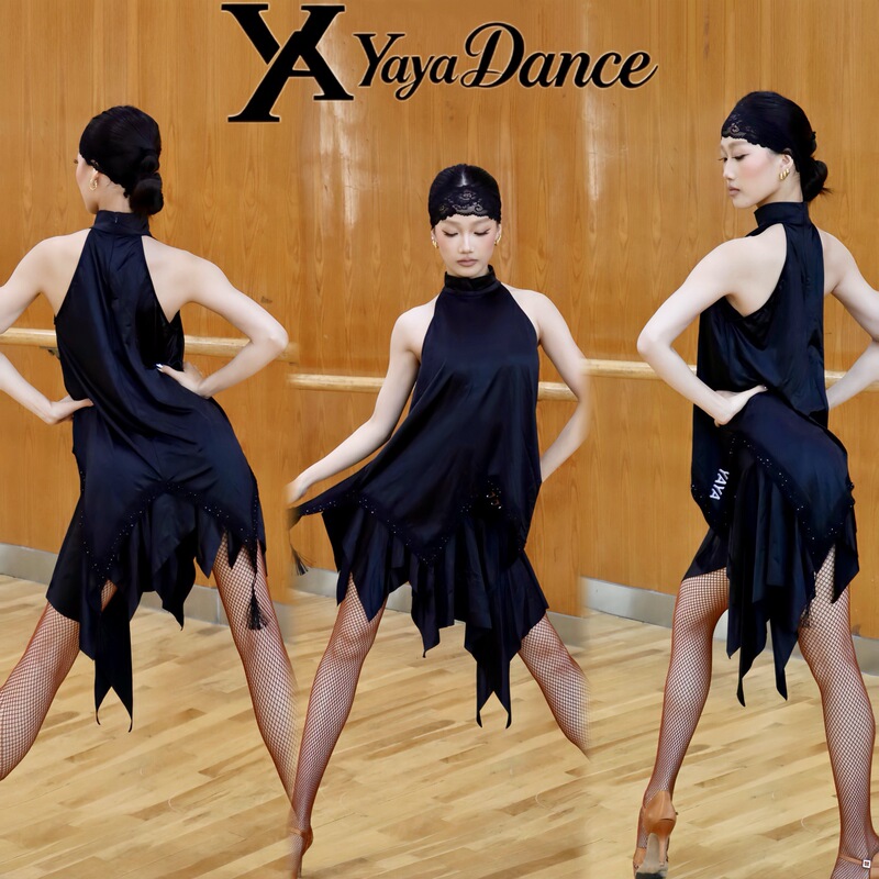 Yayadance Genuine Latin Dance Costume, New High-End Water-Gloss Satin Design, Suitable for Class Uniforms, Performances, Competitions, and Training