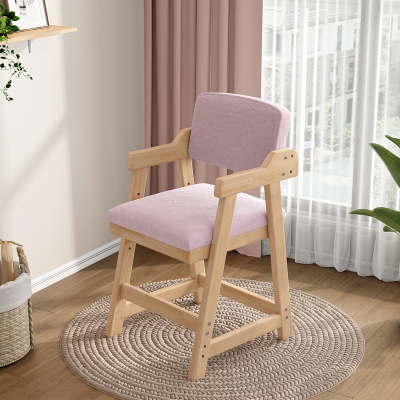 Solid Wood Children Study Chair Brief Dining Chair Home Stool Casual Computer Chair Bookhouse Office Office Chair Subbackrest