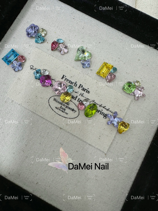 Damei Dongzhou Crystal【Colorful Candy Soda Material Pack】Dopamine Summer Candy Soda Nail Art Rhinestones