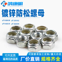 304 stainless steel hexagon nut non-slip self-locking nut M2M3M4M5M6M8M10 with nylon rubber ring
