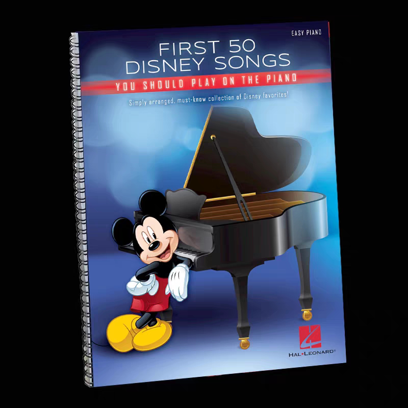 Piano Scores of Disney's 50 Selected Disney Movie Songs for Beginners in High Definition