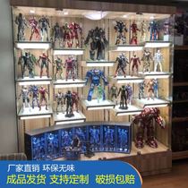 Lego Display Cabinet Solid Wood Home Cartoon Hand Office Blind Box Medal Certificate Display Case Glass Containing Baking Varnish Custom