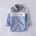 Áo sơ mi dài tay cho bé trai, áo sơ mi nam trẻ em nam xuân thu 2020 áo sơ mi mới bé trai mùa thu đông, áo thun cotton polyester, quần áo trẻ em loại lớn - Áo sơ mi Áo sơ mi