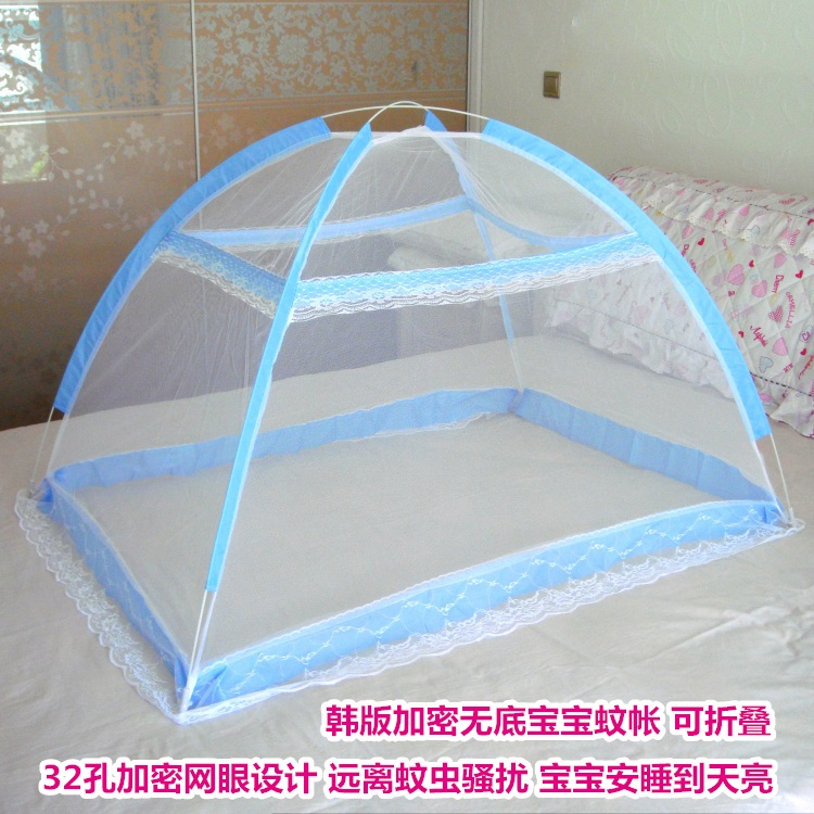 Nets Baby Bed net for Bed net for baby beetle-free installation of mask bracket for children with children with no bottom foldable Mongolian package
