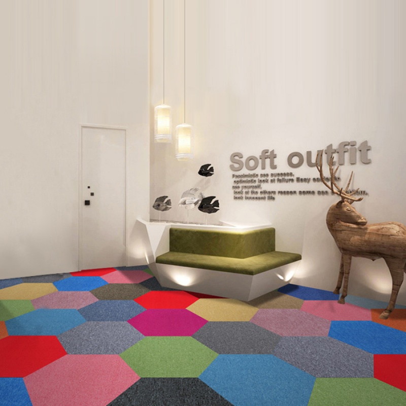 Engineering carpet office splicing bedroom full shop room flame retardant fireproof hotel office building hotel nylon grade B1