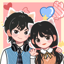 Q version of the draft hand-drawn avatar design animation painting Real photo customization for couples wedding gift decoration painting