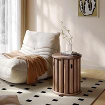 Solid wood round stools for tea houses stackable stools modern dining table stools logs new Chinese style Jenga