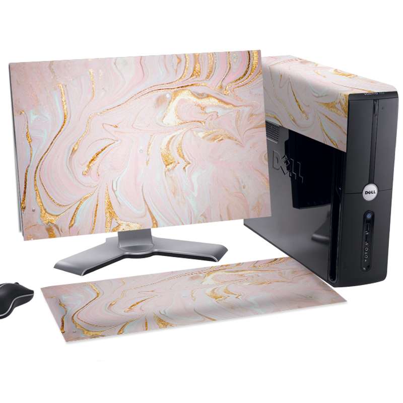 Computer Dust Cover Dust Cover Desktop Display Decoration Hood Keyboard Liquid Crystal Screen Host Dust Cap Three Sets