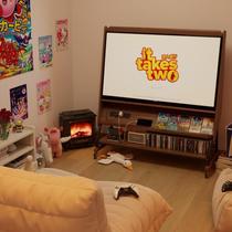 Solid wood movable TV cabinet living room household small apartment modern simple floor-to-ceiling storage TV bracket