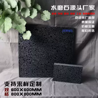 (Source manufacturer) Black terrazzo finished sheet inorganic non-slip artificial terrazzo sheet