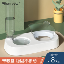 Dog bowl Dog bowl Cat bowl Double bowl Automatic drinking bowl Dog bowl Cat water bowl Anti-tipping bowl Pet supplies