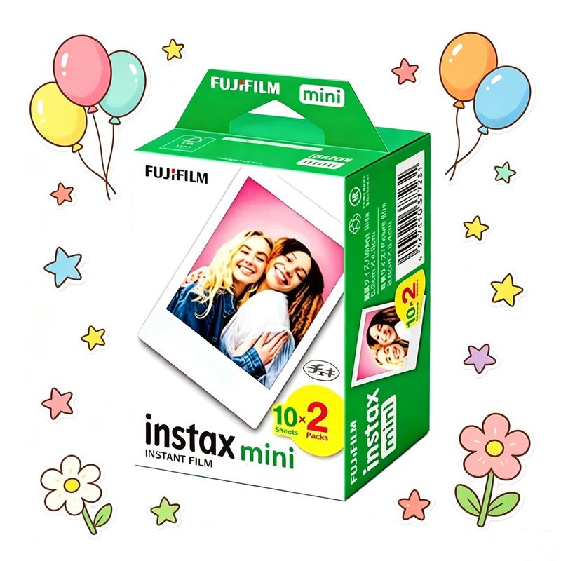 Fuji Instax Mini White-Edged Photo Paper, Compatible with Instant Cameras, in Stock for Quick Delivery