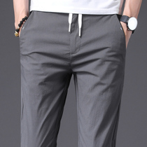 Official website flagship store autumn pants mens wild trend sports pants youth gray casual pants mens slim feet