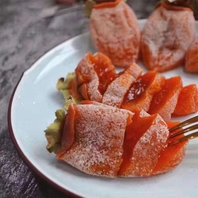 【富平柿饼2斤】农家自制霜降流心柿子饼