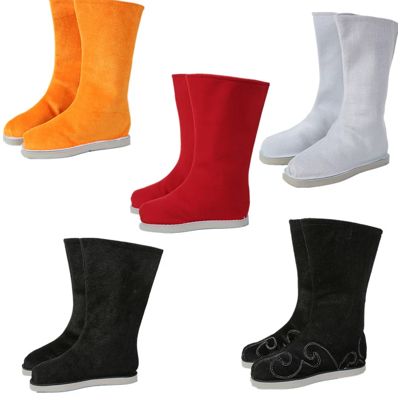 Boots với Hanfu Chàng trai Hanfu Giày Hanfu Phiên bản cổ cải tiến Giày đơn Giày vải Boots Knight Retro Performance Boots - Kính râm