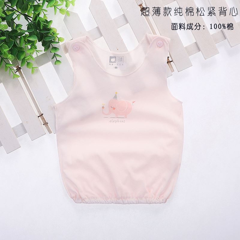 Bông bé vest bé mỏng quần áo trẻ sơ sinh nam và nữ baby baby xia mô hình mẫu Mordale lỏng chặt chẽ vest.