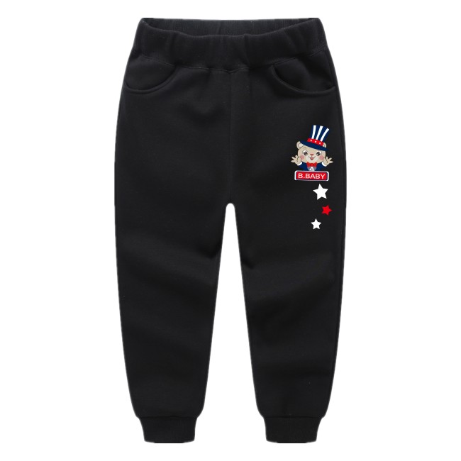 Chàng trai cộng với nhung dày quần mùa thu mặc 2019 trẻ em mới sweatpants Hàn Quốc phiên bản của trẻ em hợp thời trang quần ấm 3 tuổi 6.