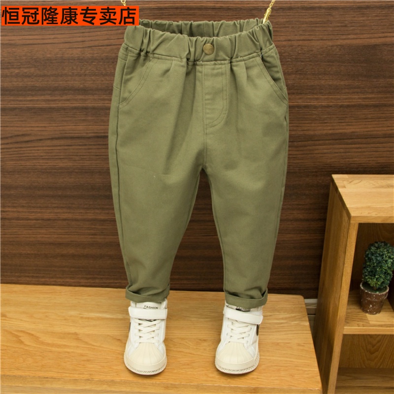 Triều Boy Thu Pants 2019 New Kids Andelow Harun quần bé Thu Loose quần mùa xuân và mùa thu.