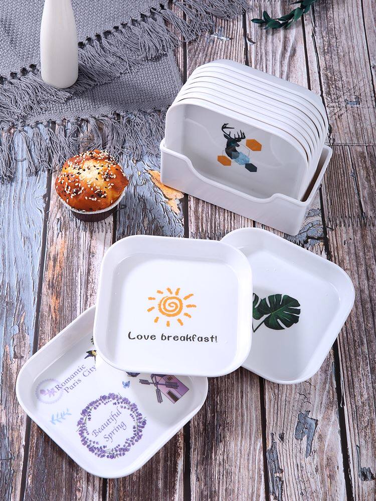 Table spit bones, snitting bone plate, home melamine plant plastic small plate, small plate, bone plate, Nordic table