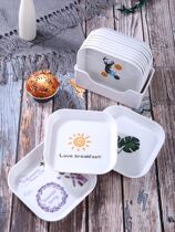 Dining table spit bone spit bone dish household melamine plant plastic small plate small plate bone dish Nordic dining table